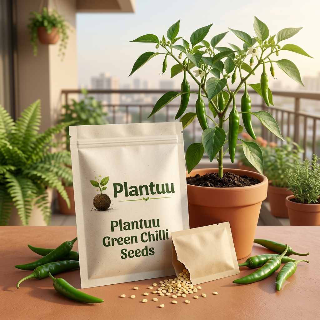 Plantuu Green Chilli Seeds | Grow Fresh Chillies at Home 🌶️